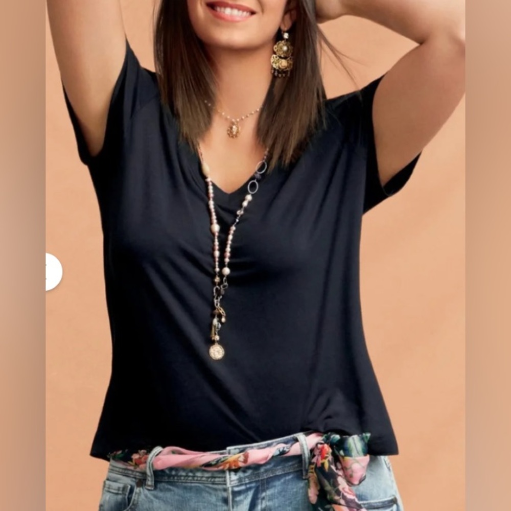 Cabi Escape Tee #5559 Navy Blue